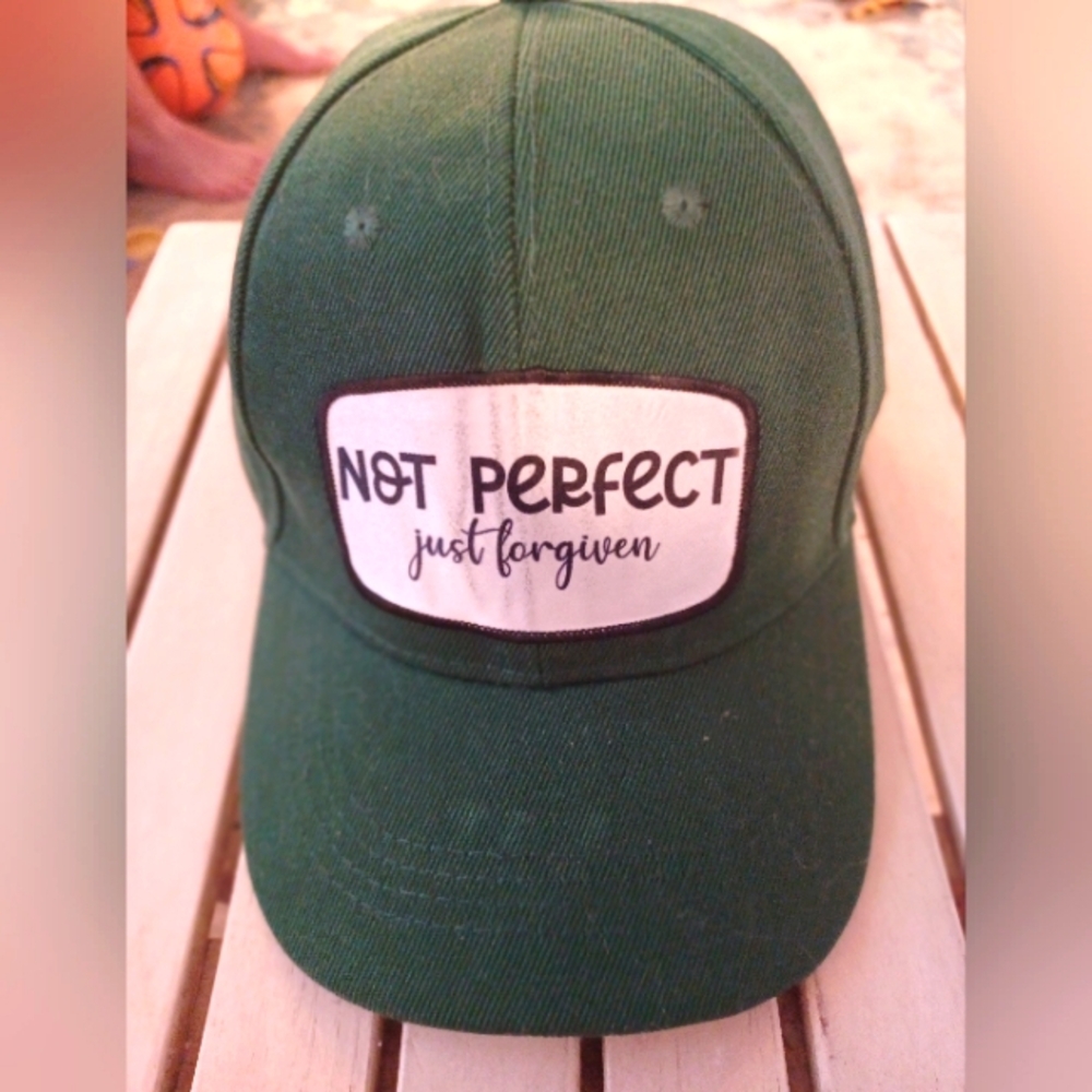 COPY - UNISEX NOT PERFECT  JUST FORGIVEN BALL CAP ✝️